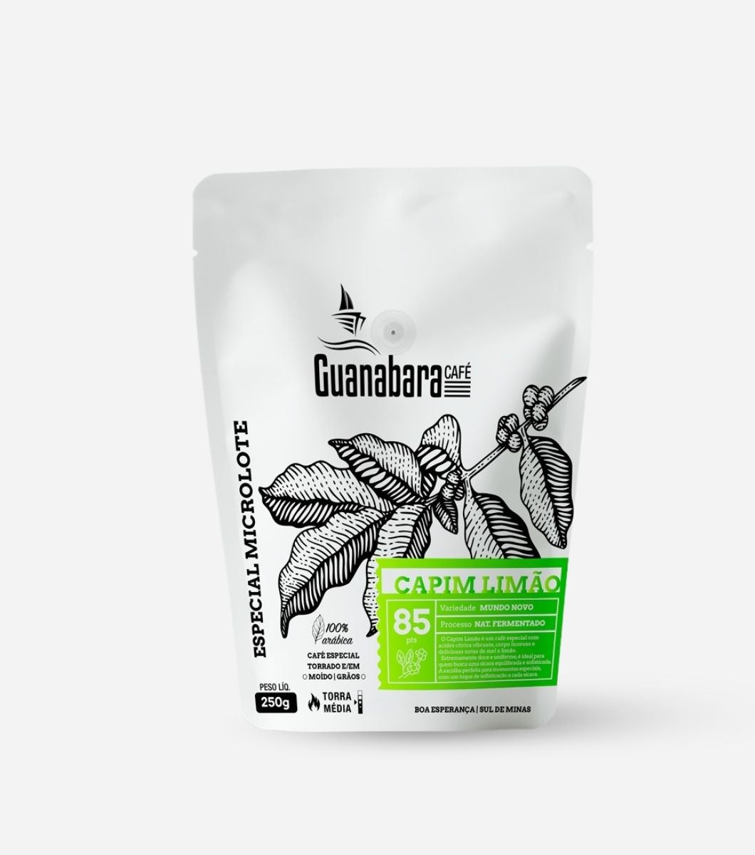 15371307457-produtos-do-site-1060-x-1200-px-jpg-91-2.jpg Café Guanabara Especial Microlote Capim limão - 250 gramas - Sul de Minas - 100%Arábica - Imagem 1